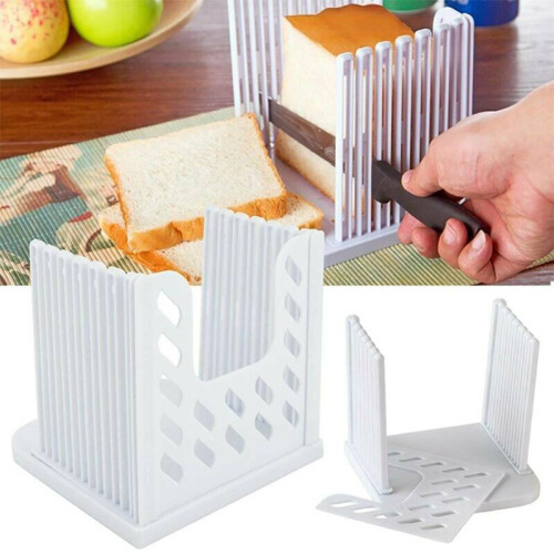 Adjustable Slicing Cutter Toast Tool Bread Loaf Slicer Guide Kitchen Foldable 1