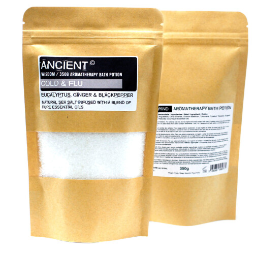(Colds & Flu) Aromatherapy Bath Potion in Kraft Bag