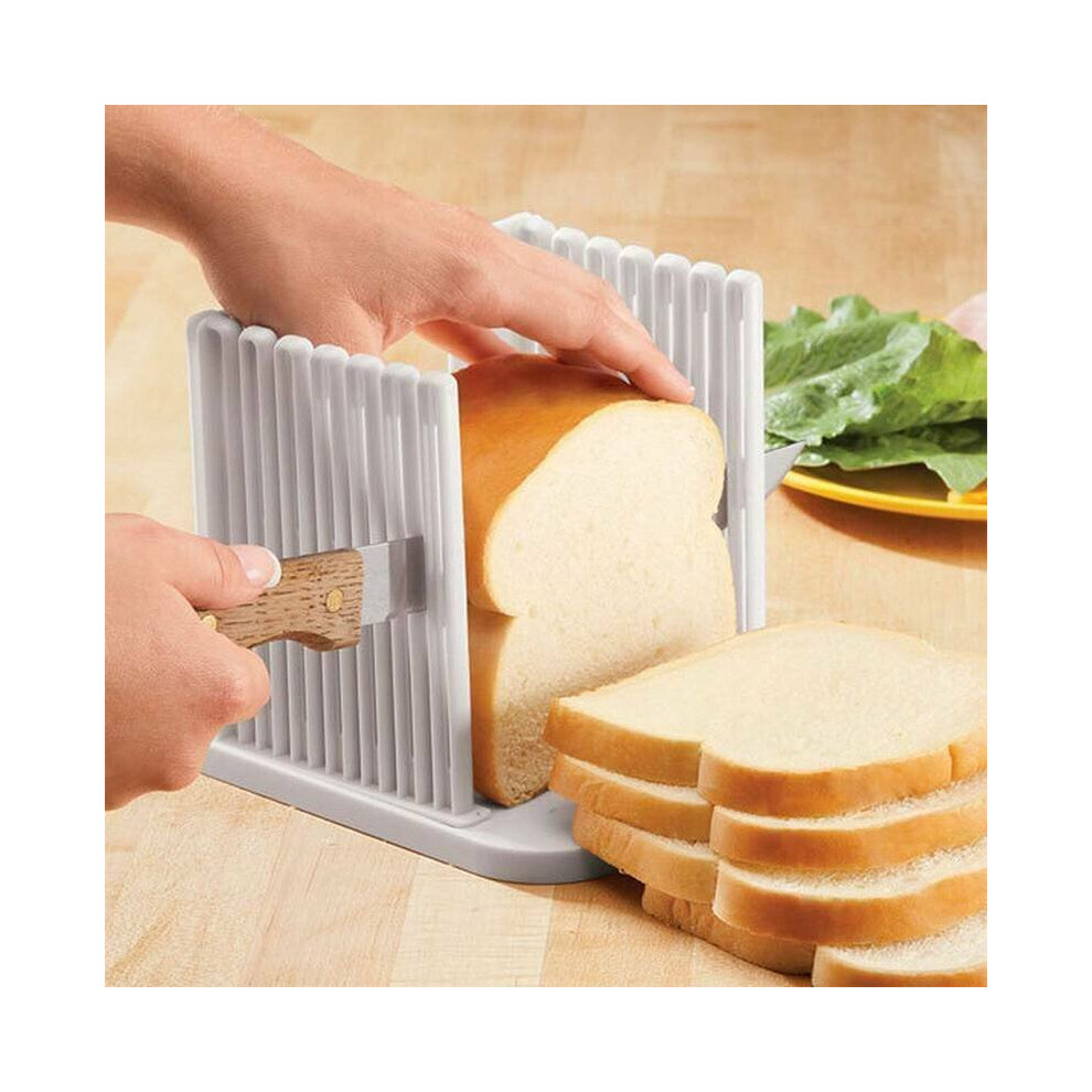 Adjustable Slicing Cutter Toast Tool Bread Loaf Slicer Guide Kitchen Foldable