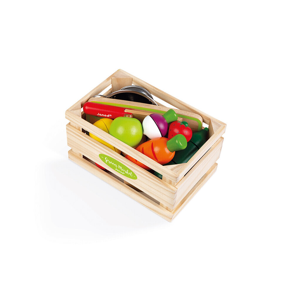 Janod Market Fruits & Vegetable Maxi Set Green