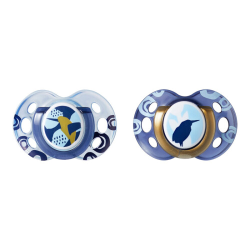 Tommee Tippee Tommee Tippee Moda Silicone Soothers, Orthodontic Design, 18-36m, 2 Pack 2
