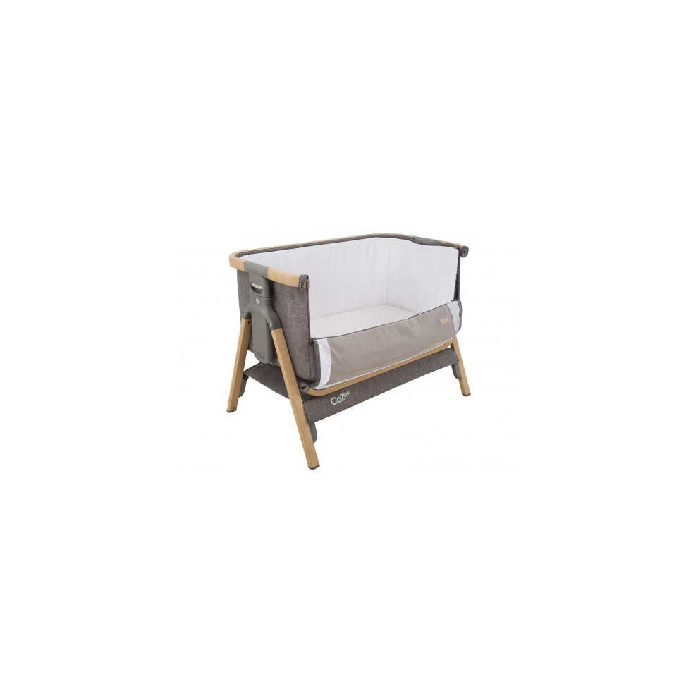 Tutti Bambini Cozee Bedside Crib - Oak And Charcoal 105