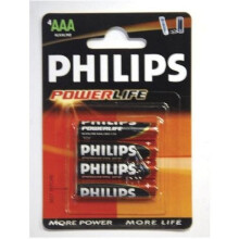LR3 alkalinen paristo Philips (4 yksikköä)