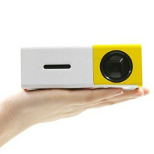 Mini projetor LED amarelo YG300 1080P para cinema em casa portátil