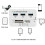 3 Port USB 3.0 Hub Aluminum MS SD M2 TF Multi-In-1 Memory Card Reader Adapter 4