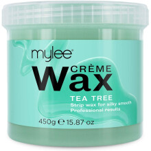 Mylee Tea Tree Soft Creme Wax for Sensitive Skin 450g, Microwavable & Wax Heater Friendly