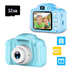 Kamerka selfie dla dzieci z kartą SD 32 GB, cyfrowa kamera wideo, przenośna zabawka, prezent