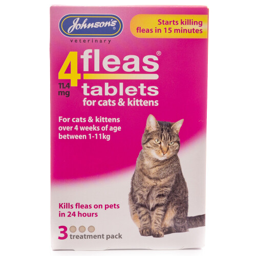 Johnson's Veterinary Johnson's 4fleas Kitten/Cat Tabs(x3)