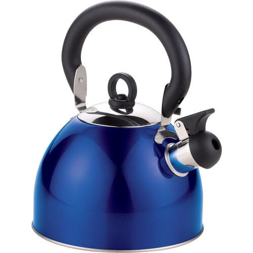 Kabalo 3L Blue Stainless Steel Whistling Kettle Stove Top Hob Kitchenware Tea Coffee Camping on