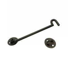 Kabalo Black Hook and Eye Door Latch Extra Long 61cm 24" Window Gate Lock Shed Cabin Silent Holder Garden