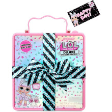 LOL Surprise Deluxe Present Surprise met Beperkte Editie Pop en Huisdier, Roze - Schattige Modepop en Kleurrijke Accessoires