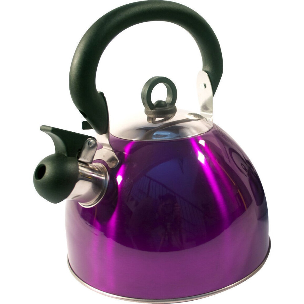 Kabalo 3L Purple Stainless Steel Whistling Kettle Stove Top Hob Kitchenware Tea Coffee Camping