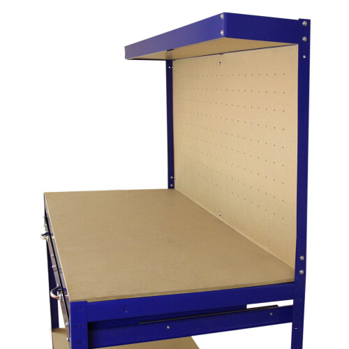 Werkbank met pegboard en lade - Blauw 2
