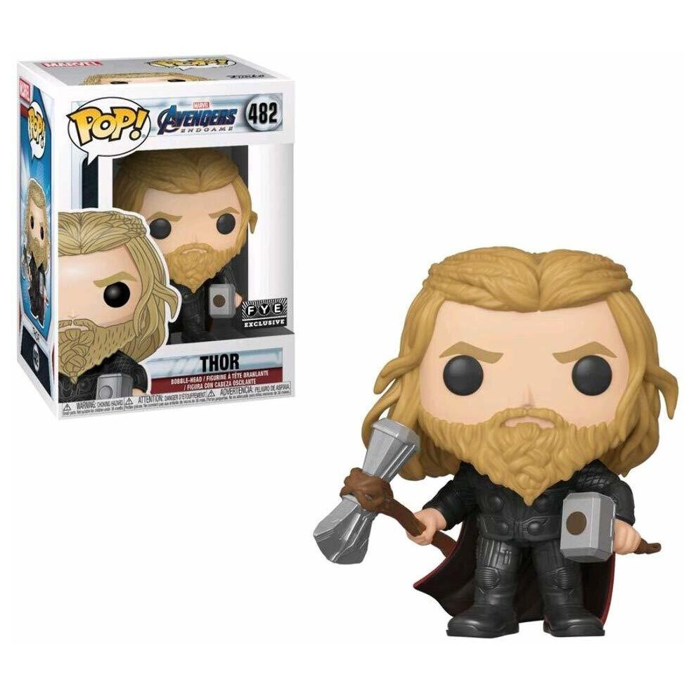 Funko Avengers Endgame Thor With Mjolnir And Stormbreaker Weapons + Pop Protector
