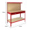 Werkbank met pegboard en lade - Rood 8