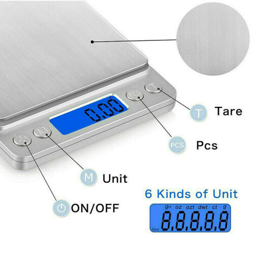 Digital Kitchen Weighing Scales - 0.1g-3000g 1