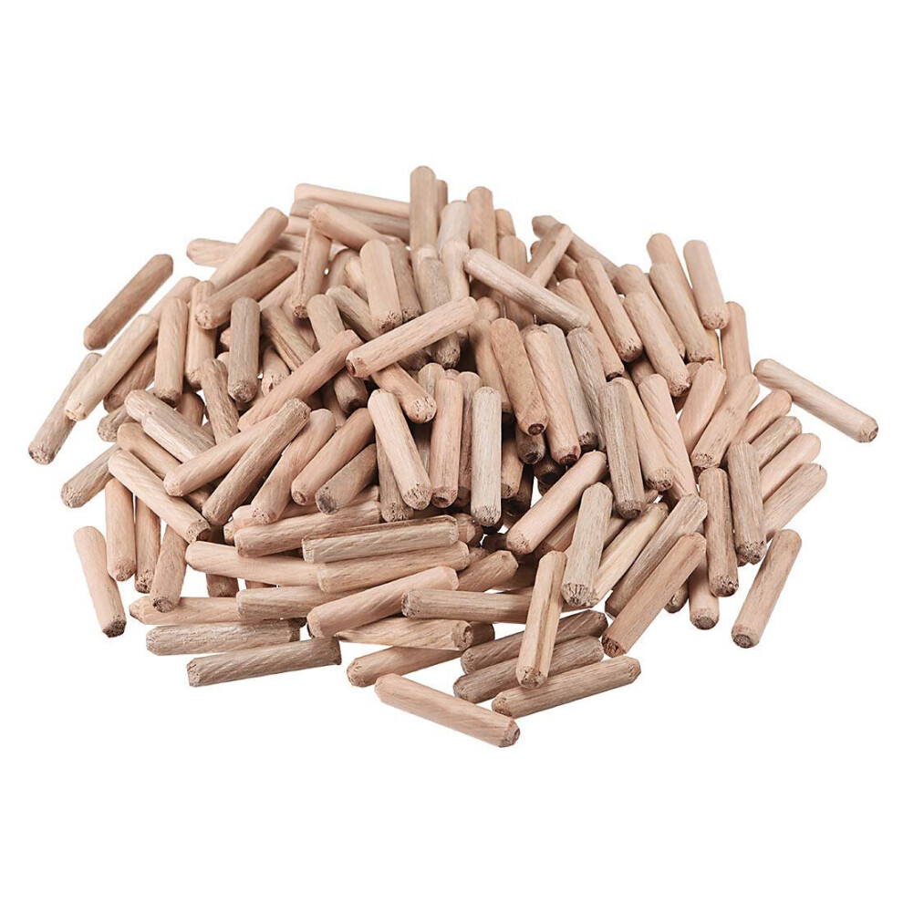 (8mm x 30mm, 50) Hardwood Chamfered Fluted Pin Wooden Dowels