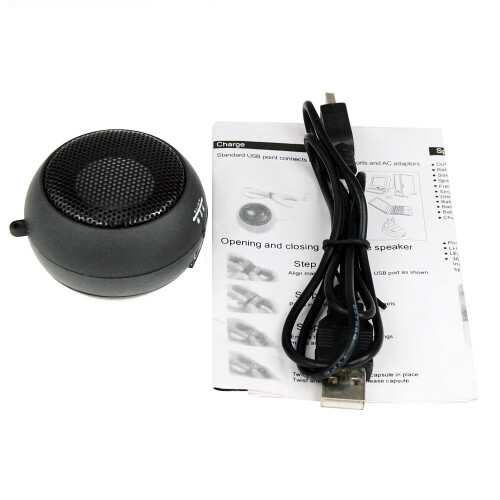 DIGIFLEX Black Mini Portable Travel Bass Speaker for iPod iPhone iTouch iPad MP3 2