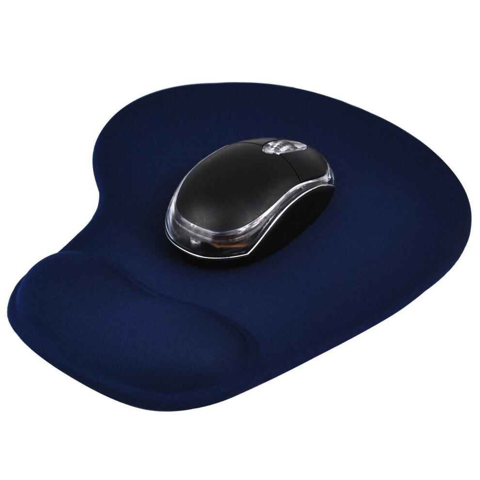 TRIXES Comfort Wrist Gel Rest Support Mat Mouse Mice Pad Dark Blue