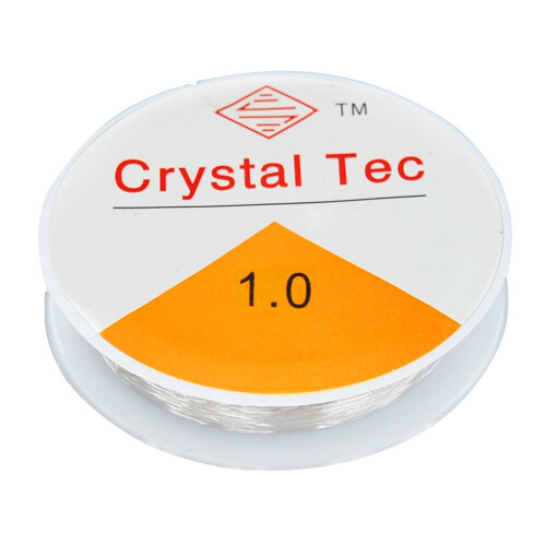 TRIXES 8m Spool Clear 1mm Elastic Stretch Thread for Bead Jewellery Crafts