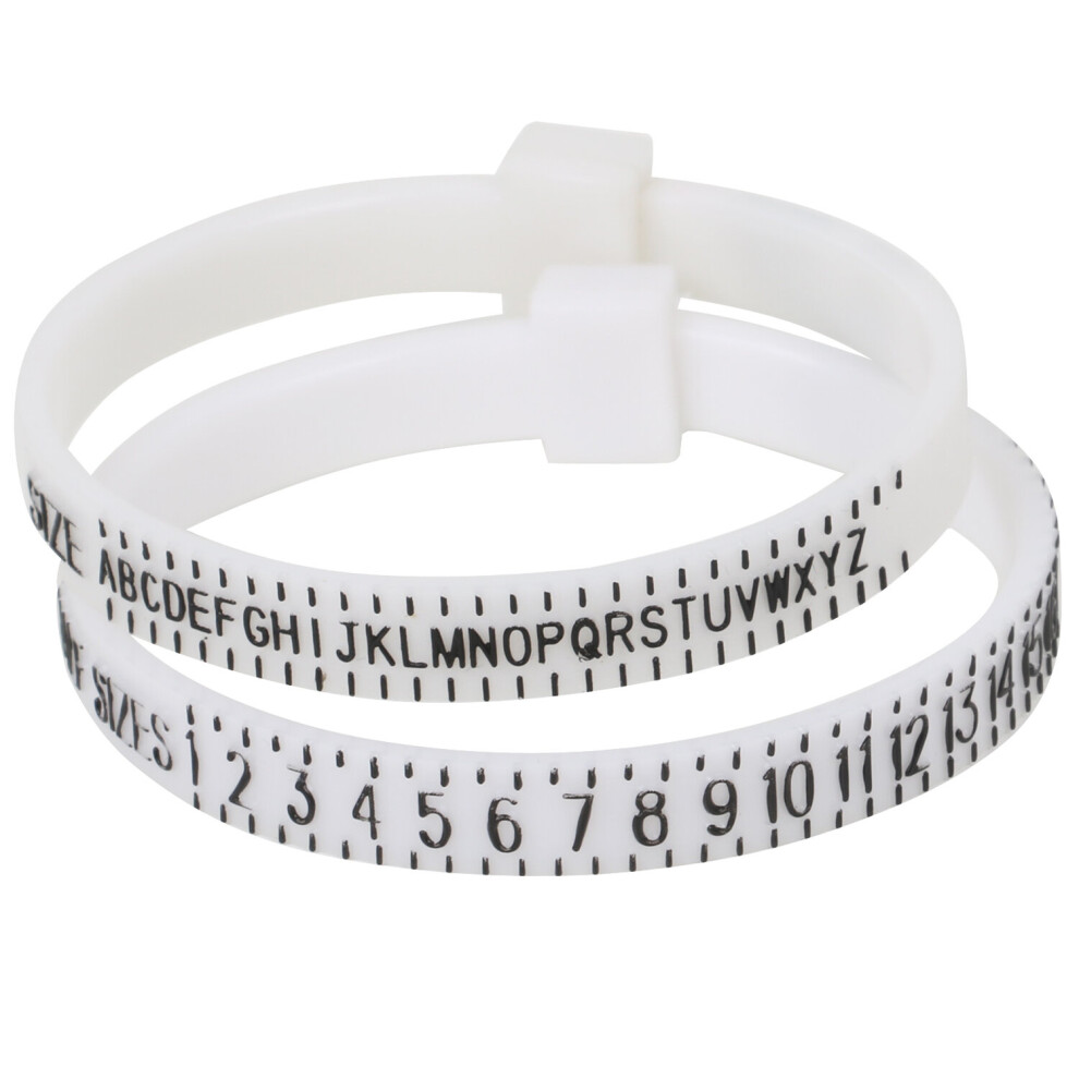 Adjustable Finger Ring Sizer Pair UK and US Sizes Measure Gauge Jewellers - By TRIXES