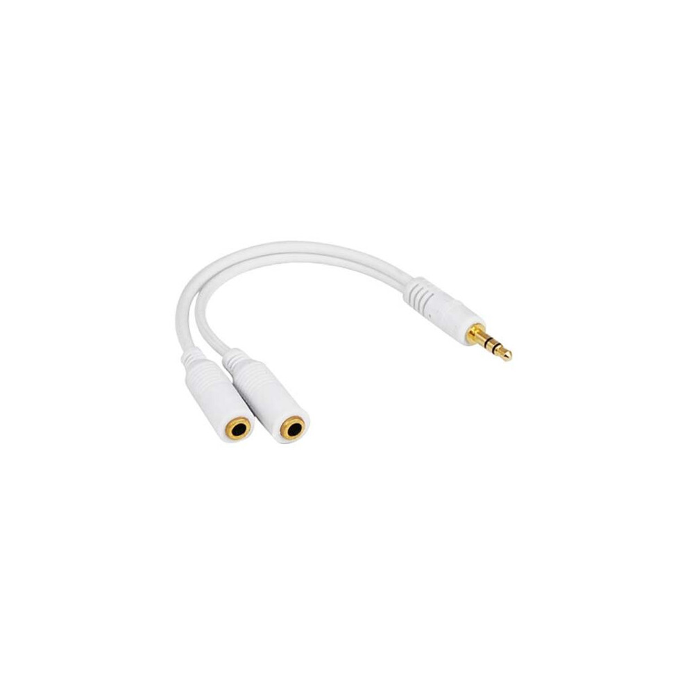 Trixes 3.5Mm Headphone Earphone Jack Splitter Cable White 5060281000156