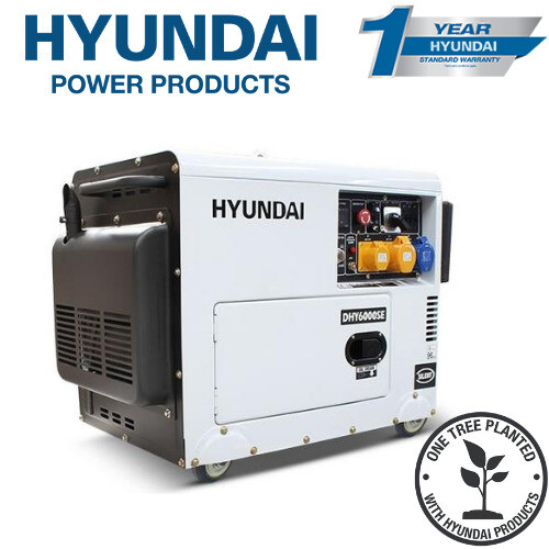 Hyundai DHY8000SELR 6kW Silenced Long Run Diesel Generator on OnBuy