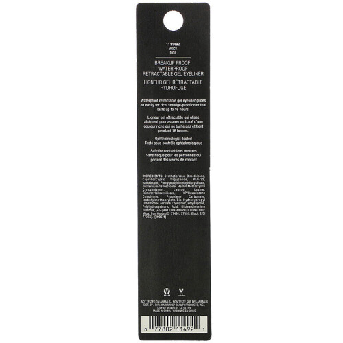 Wet n Wild Wet n Wild, Breakup Proof Retractable Gel Eyeliner, Black 2