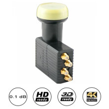 Technomate TM-4 GOLD Super High Gain Quad Universal 0.1dB LNB Full HD Ultra 4K