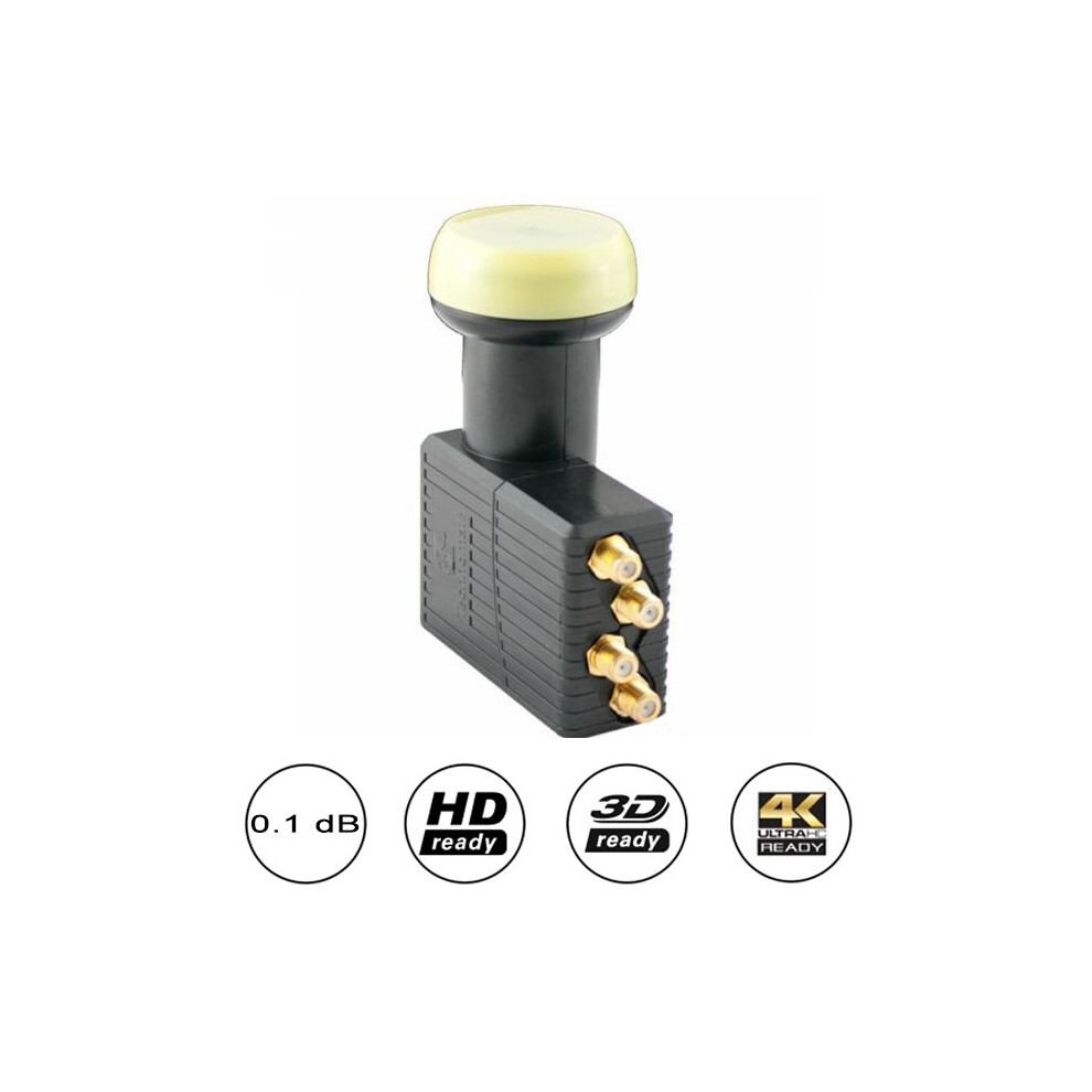 Technomate Tm-4 Super High Gain Quad Universal 0.1Db Lnb Full Hd Ultra 4K Gold 7626013292565