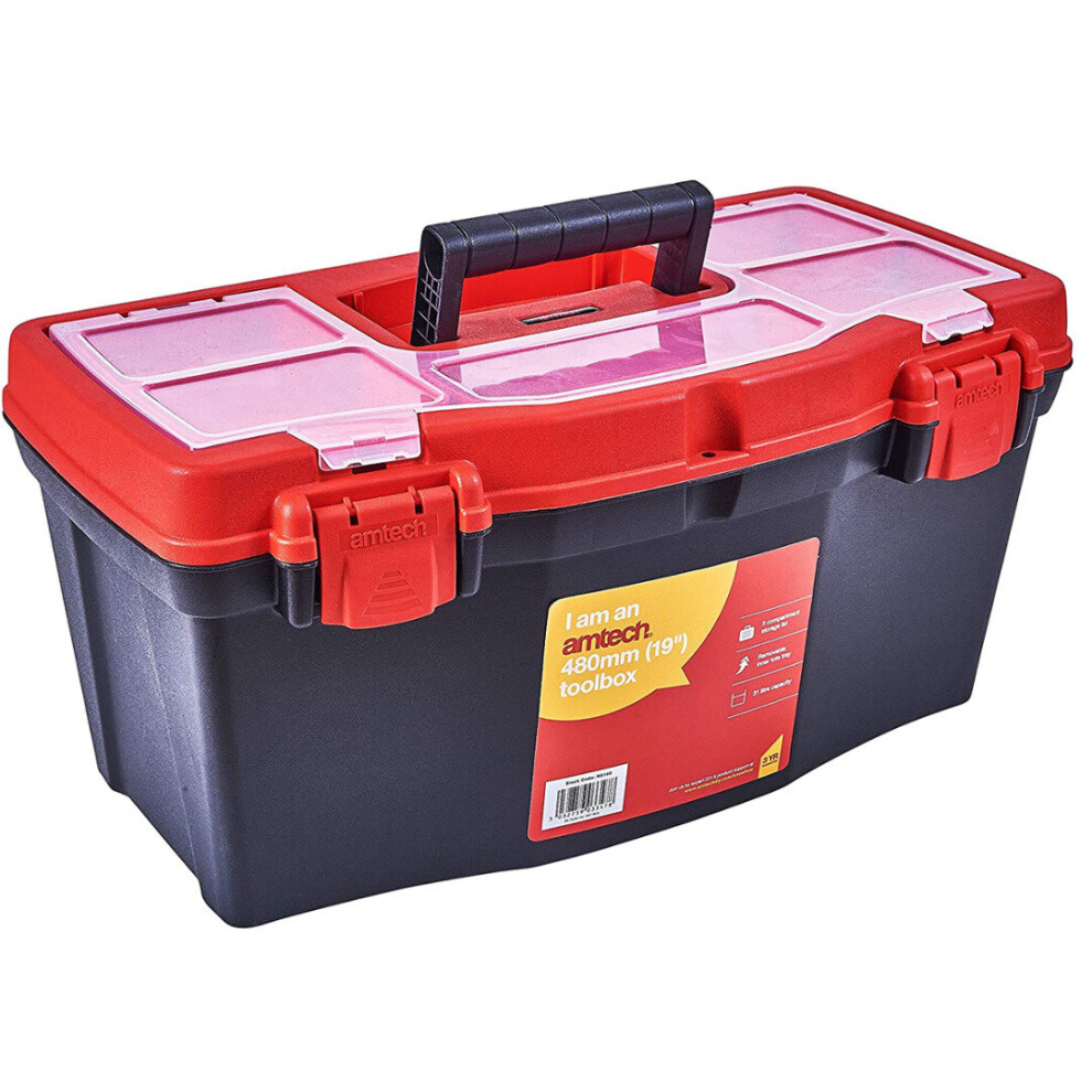 Amtech Multi Purpose Tool Box 19'' Organiser Tool Carrier N0140 Large