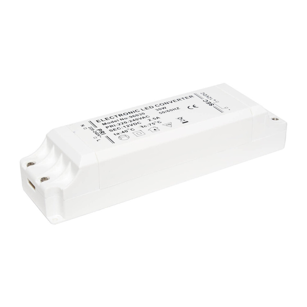 Lowenergie 30W LED Driver Transformer 240V AC to 12V DC for LED Lighting