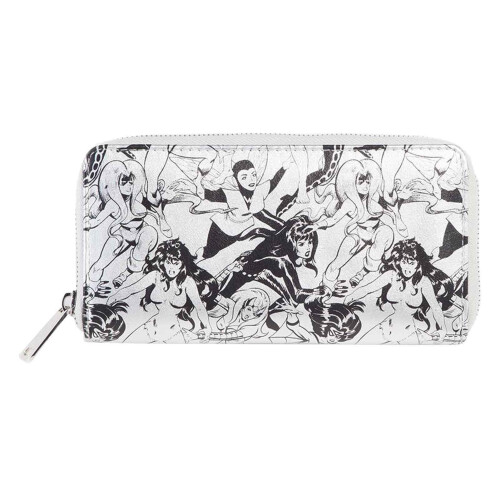 Marvel Marvel Comics Purse Classic Logo all over Print new Official Grey Zip Around 1