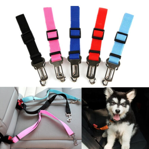 Pets Car Adjustable Harness Seat Belt Blue 2