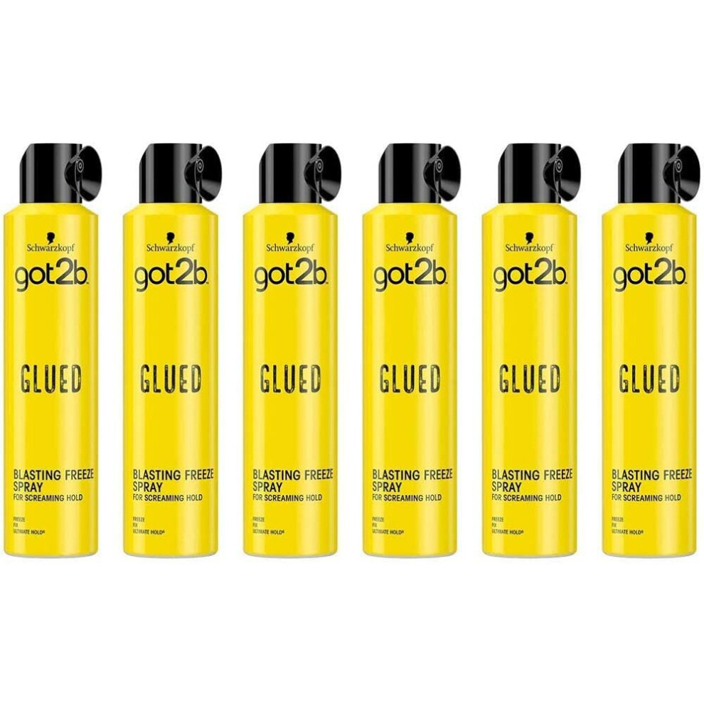 Schwarzkopf got2b Glued Hair Spray with Strong Hold 6 x 300ml