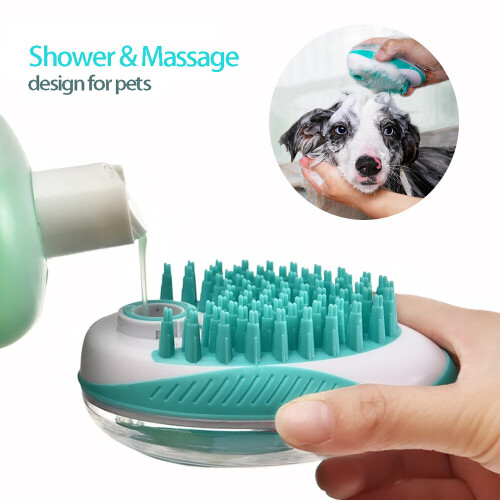 Pet Dog Cat Bath Brush Comb Silicone SPA Shampoo Massage Brush Shower