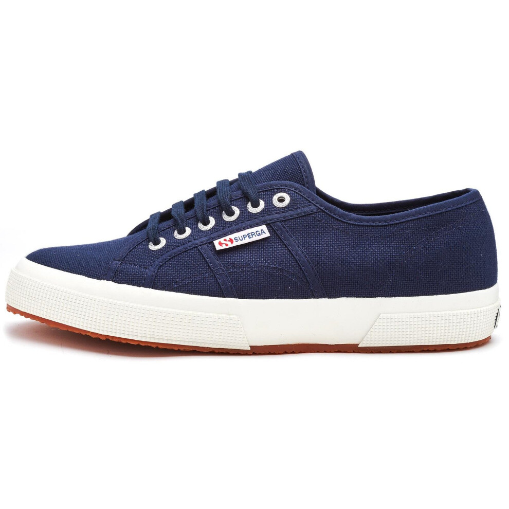 Superga 2750 Cotu Classic Canvas Shoes in Navy Blue & F White F43 [UK 9 / EU 43 / US 10]