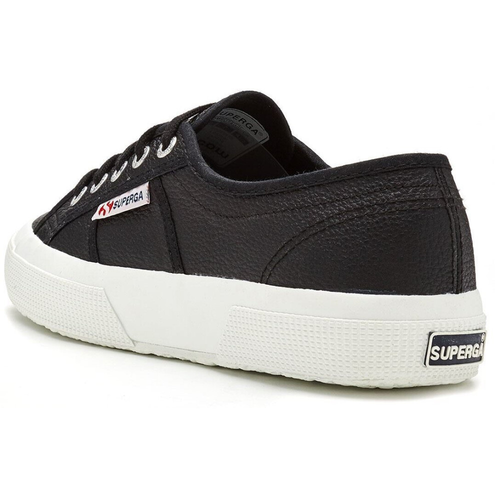 Superga 2750 Efglu Leather Shoes in Black 999 [UK 9.5  EU 44]