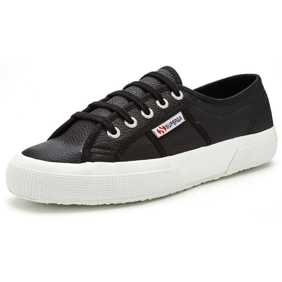 Superga 2750 Efglu Leather Shoes in Black 999 [UK 10  EU 44.5]