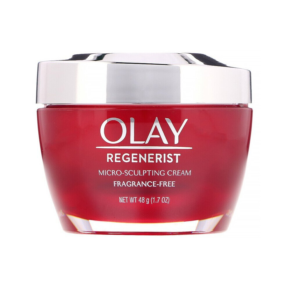 Olay Cream Regenerist, Micro-Sculpting Fragrance-Free, 1.7 Oz (48 G)