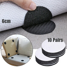 20pcs Pairs Anti Curling Carpet Tape Rug Gripper Velcro Secure the Carpet Sofa and Sheets in Place and Keep the Corners Flat