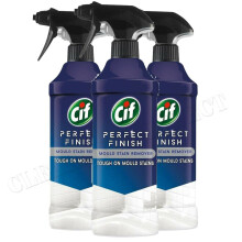 Cif Perfect Finish Mould Stain Remover Pack of 3, 435 ml each - Bleach-based Outdoor Surface Cleaner