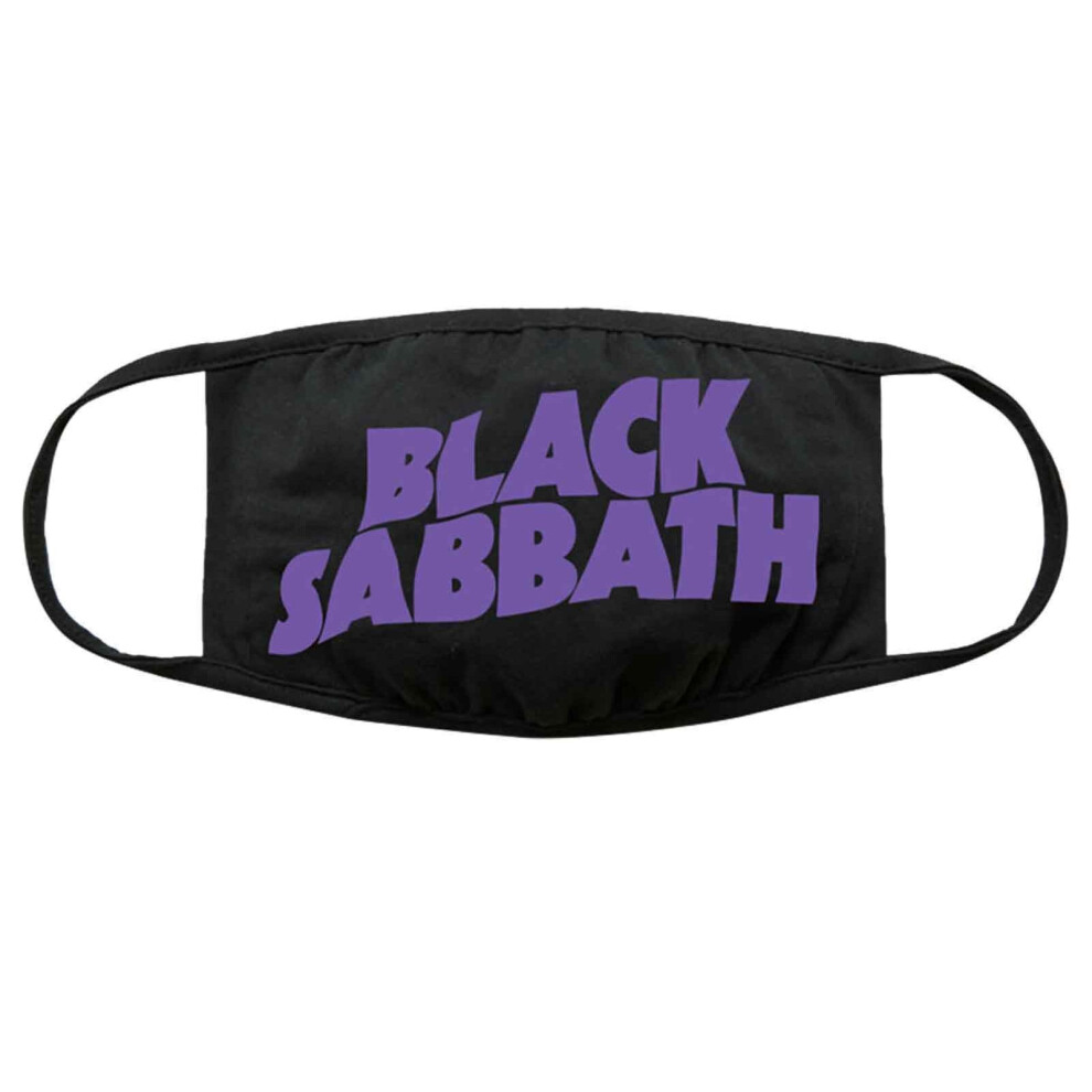 Black Sabbath Face Mask Wavy Logo Official Protective Covering Washable Reusable