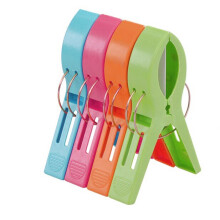 TRIXES Pack of 4 Large Bright Colour Plastic Beach Towel Pegs Clips to Sunbed