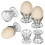 TRIXES 6 x Stainless Steel Wire Spiral Spring Egg Cups 6
