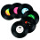 TRIXES Pack of 6 Assorted Retro Vinyl Drink Coasters 5