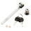 Silver Easy Install Glass Display Showcase Cabinet Slide Lock with Dual Keys  - By TRIXES 6