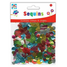 Activity Play Pack Of Mixed Sequins Assorted Colours