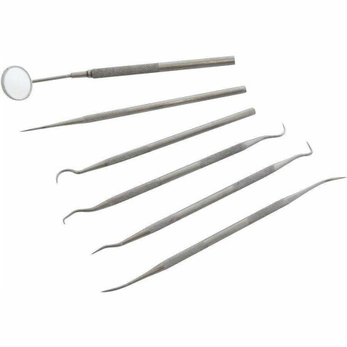 MantraRaj Stainless Steel Dental Set Tools Dentist Teeth Inspection Hygiene Picks Mirror
