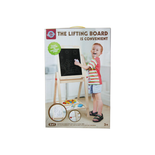 WOODEN EASEL DOUBLE SIDED LIFTING BOARD MAGNETIC DRAWING BOARD
